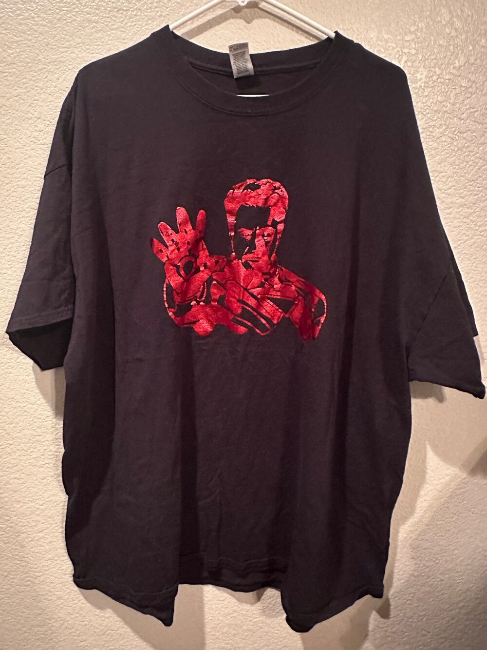 Marvel Avengers Disney Ironman Red Foil Silhouette Tee 3XL